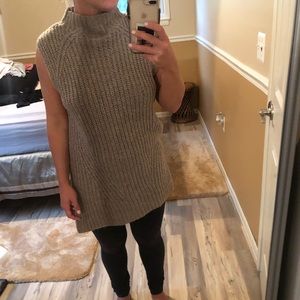 Tan/beige mini turtle neck long sweater✨